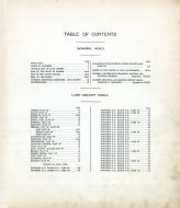 Table of Contents, Lyon County 1918